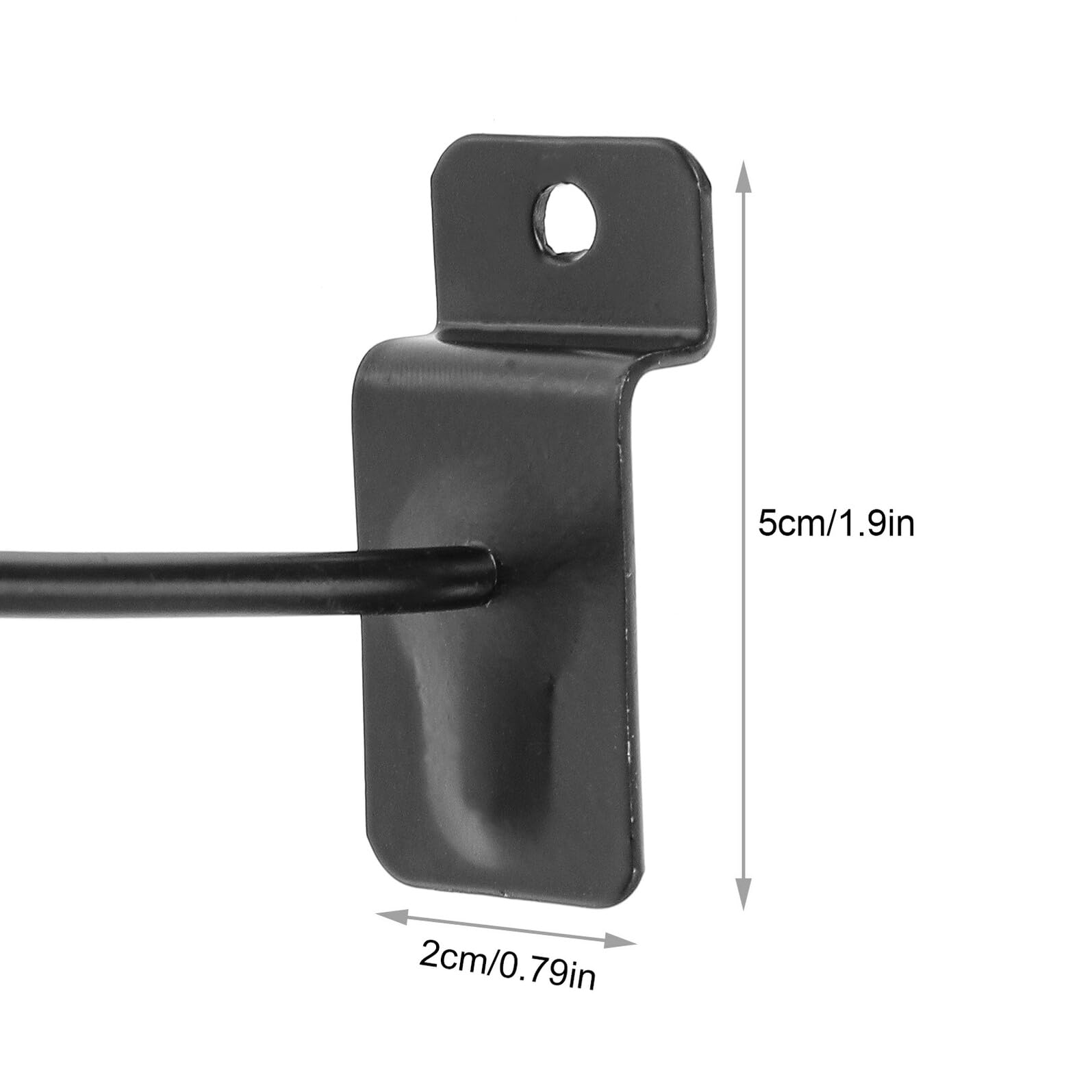 Ganci per Pannelli Forati 10cm in Ferro Neri, 50 Pezzi | Aggancio Dritto per Espositori e Scaffali, per Trapani e Filato, Resistente All’usura e Antiruggine