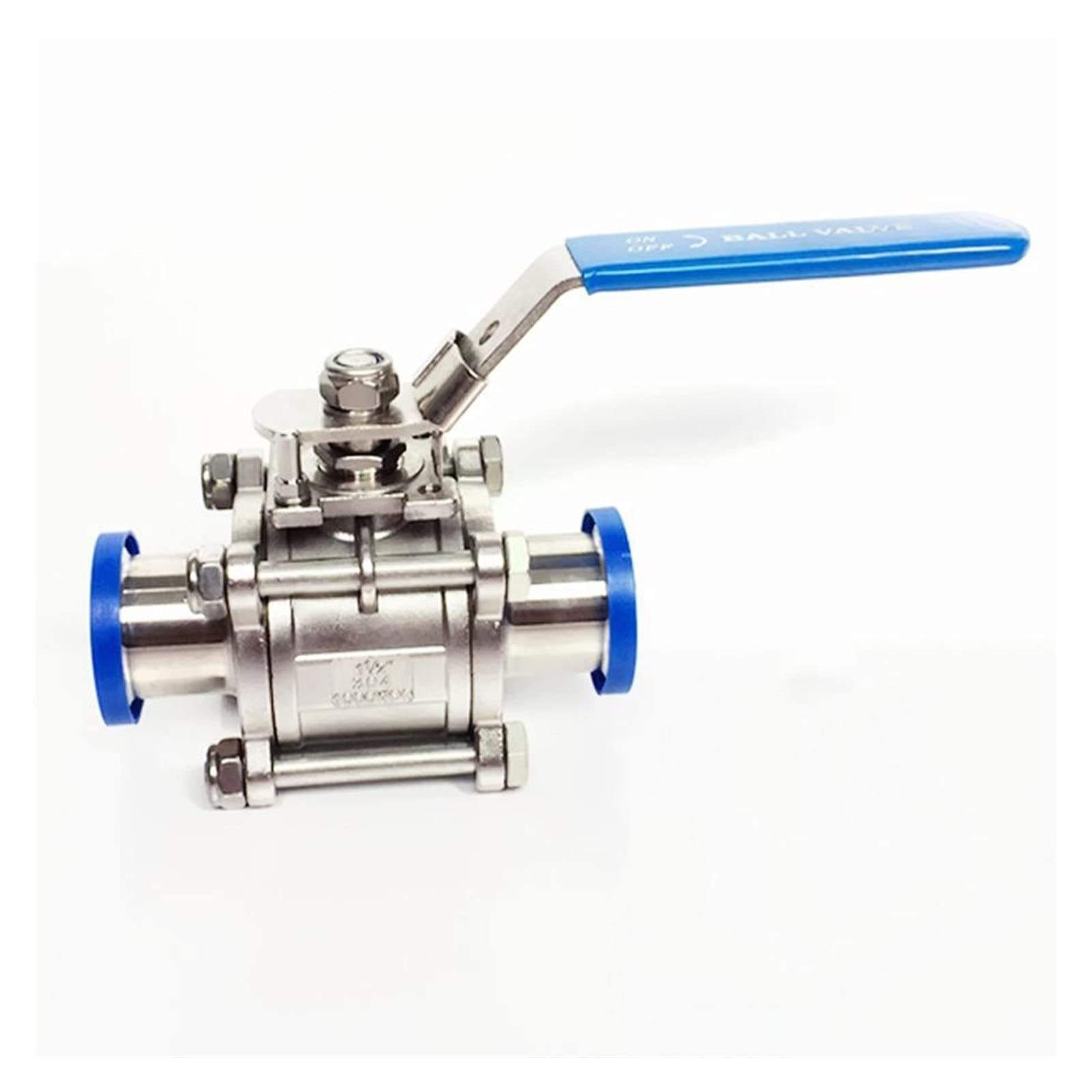 QRUYHBAJU Fit 32mm 1-1/4inch Pipe OD x 1.5inch Tri Clamp 3-Piece Ball Shut Off Valve SUS304 Stainless
