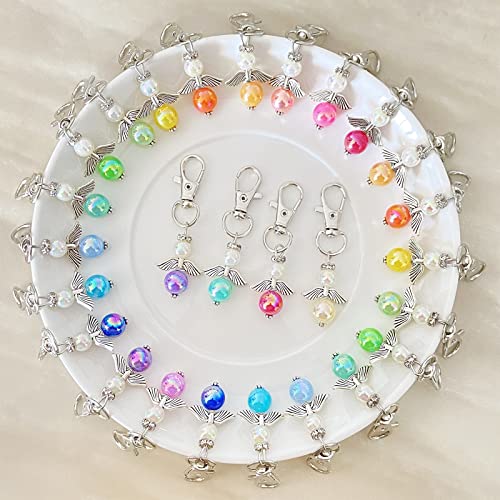 Schutzengel Anhänger 40 Stück, Kleine Glücksbringer mitgebsel Gastgeschenke für Taufe Junge Mädchen Konfirmation Kommunion Hochzeit Erstkommunion Silvester Weihnachtspräsente Abschiedsgeschenke