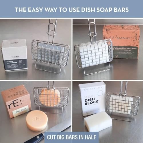 Image of Stainless Steel Soap Shaker with Feet for Dry Dish Soap Bars by Country Trading Co. | Self-draining design keeps bar soap dry between uses, reduces waste, and is ideal for bathroom, laundry, and cleaning