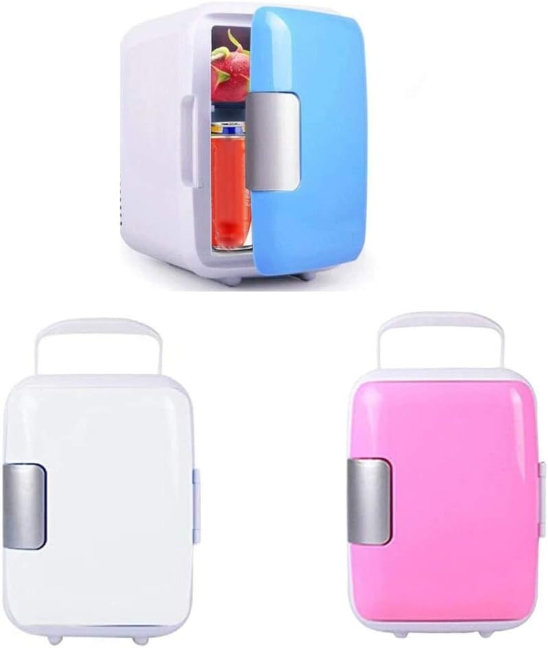 Mini Fridge 4L Mini Fridge Refrigerator Portable Car Freezer Car Refrigerator Cooler Heater Universal Vehicle Parts (Color Name : White)