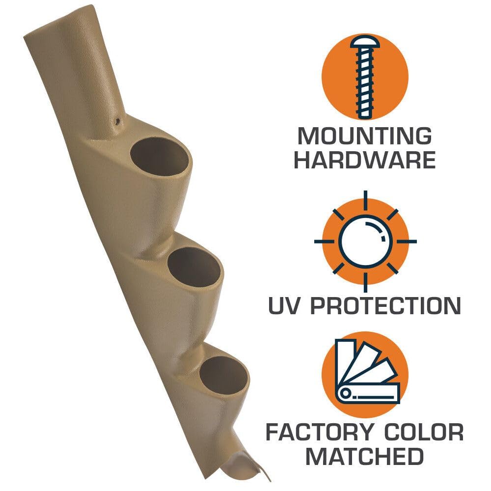 APOMONO Tan Triple Gauge 52mm Pillar Super Duty ABS Plastic for Ford for F250 SuperDuty 2011-2016 for F350 2011-2016 & SuperDuty 2011-2016