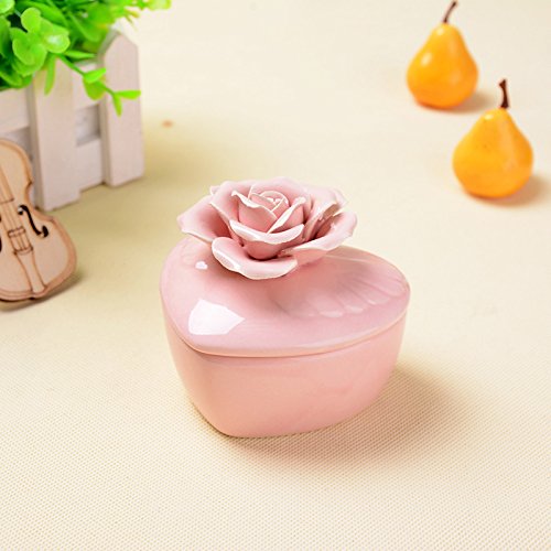 Scatola Regalo A Forma Di Cuore Con Piume Decorative E Nastro Satinato – Ideale Per Gioielli E Accessori - 3
