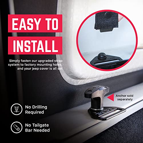 Image of GPCA Cargo Cover for Jeep Wrangler 2018-2026, JL 4-Door Softtop Reversible