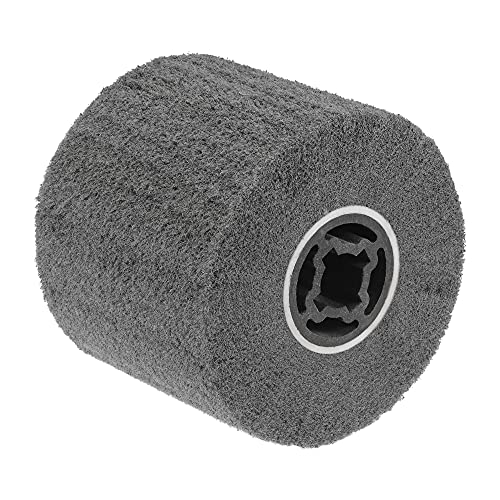 sourcing map Roue de polissage non tissée 120 mm x 100 mm en nylon à lamelles abrasives Grain 600 pour acier inoxydable, cuivre, métal