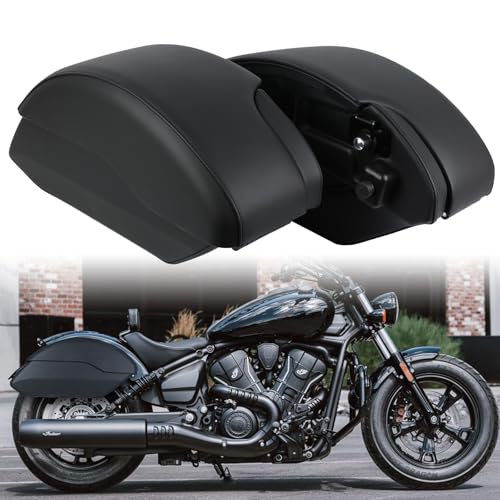 Alforjas laterales para motocicleta con sistema de liberación rápida, color negro, compatibles con Indian Scout Sixty ABS 2015-2023 miniatura 1