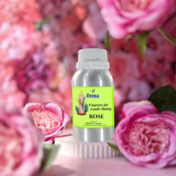 Image of Veena Rose Fragrance Oil,Essential oil for Candle Making, Soap Making, Slime, Diffusers, Home and Crafts 100 gm