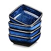 Vancasso stern 6 oz dipping bowls 37 inches ceramic soy sauce dish square side dishes small appetizer plates set of 4  urban country home decor