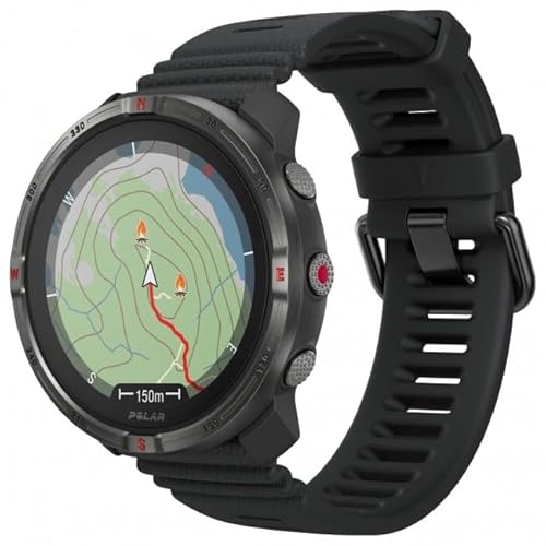 Polar Grit X2 Outdoor Multisport GPS Uhr - AMOLED Display, Offline Karten, Dual-Frequency GPS, Handgelenk EKG, Elixir Biosensing, TrainingPeaks, SpO2, bis zu 7 Tage Akkulaufzeit