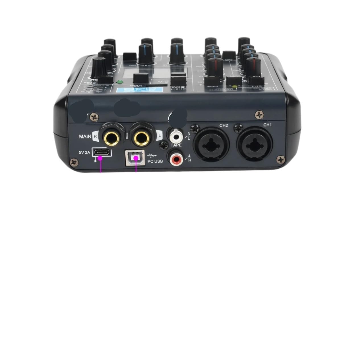 4-Kanal-Mini-Mischpult 24Bit 192KHz Audiomixer 99 DSP-Effekte Bluetooth,Universelle Kompatibilität