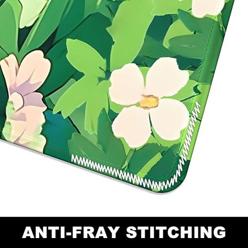 Image of Printed Gaming Mousepad - Premium Stitched Edges, Smooth Surface,Size 11x23 inches, Non-Slip Rubber Base - Ideal for Office & Gaming Setup (Anime Grass cat)