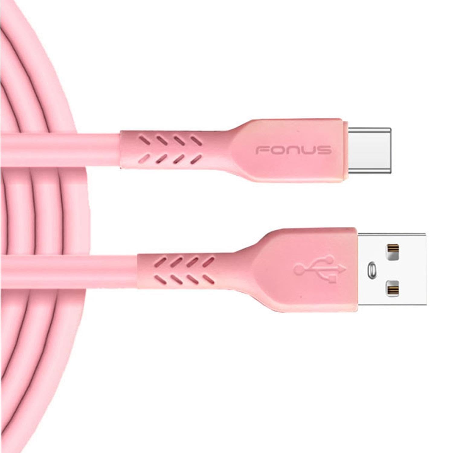 10ft Long USB-C Cable Pink Charger Cord Compatible with Samsung Galaxy S23 FE/ S21 FE/ S20 FE, Power Wire Type-C Fast Charge Sync