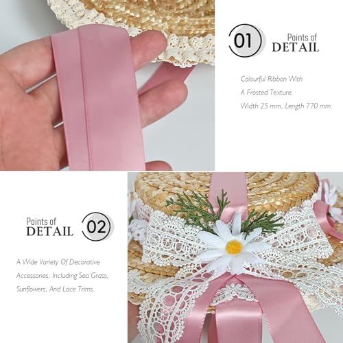 Sombrero Victorian Tea Party para Mujer, Ala Ancha miniatura 5