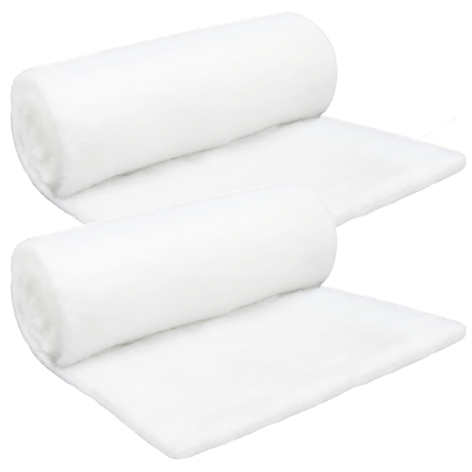 2 Pack Christmas Snow Blanket, 4.9x1.3ft Thick Fake Snow Blanket, Fluffy Artificial Faux Snow Blanket Roll for Christmas Village, Christmas Tree Base Cover, White Winter Backdrop Christmas Decorations