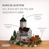 BlueBrixx Pro 108712 – Burg Blaustein, 5321 Klemmbausteine, Burg Blaustein Set Geschenk für Architektur und Mittelalter Fans, Standardsteine, Bausteine der Burg Blaustein-Serie – Ansicht 6