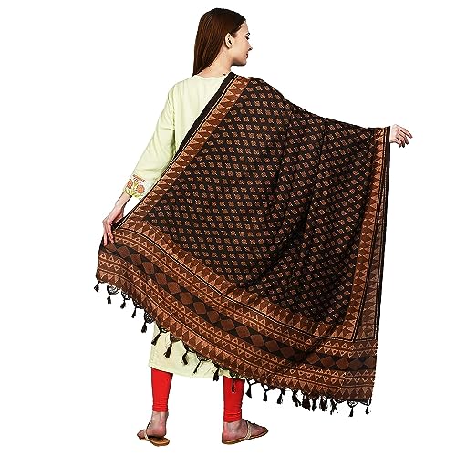 Women's Art Silk Printed Dupatta Beautiful Stole Scarf For Casual And Formal Wear4
