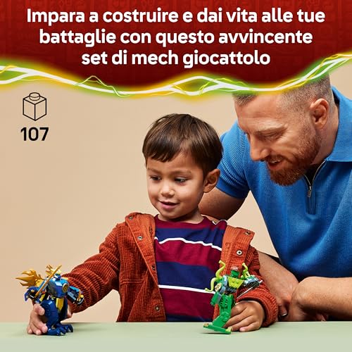 NINJAGO Duello con il Drago-Mech di Jay - Giocattolo Ninja con 2 Action Figure, 2 Minifigure, Katana e Spade - Idea Regalo di Compleanno per Bambini e Fan da 4 Anni in su - 71853 - Lego - Immagine 1