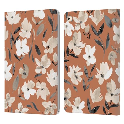 Étui portefeuille en cuir Ninola Fleurs pour iPad 9.7 2017 2018