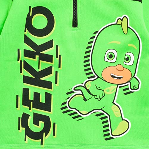 Image of PJ Masks Fleece Quarter-Zip Hooded Sweatshirt Toddler to Little Kid