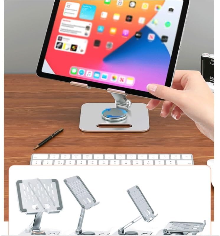 Silver Book Stand Carbon Steel Reading Rack Portable Folding Holder