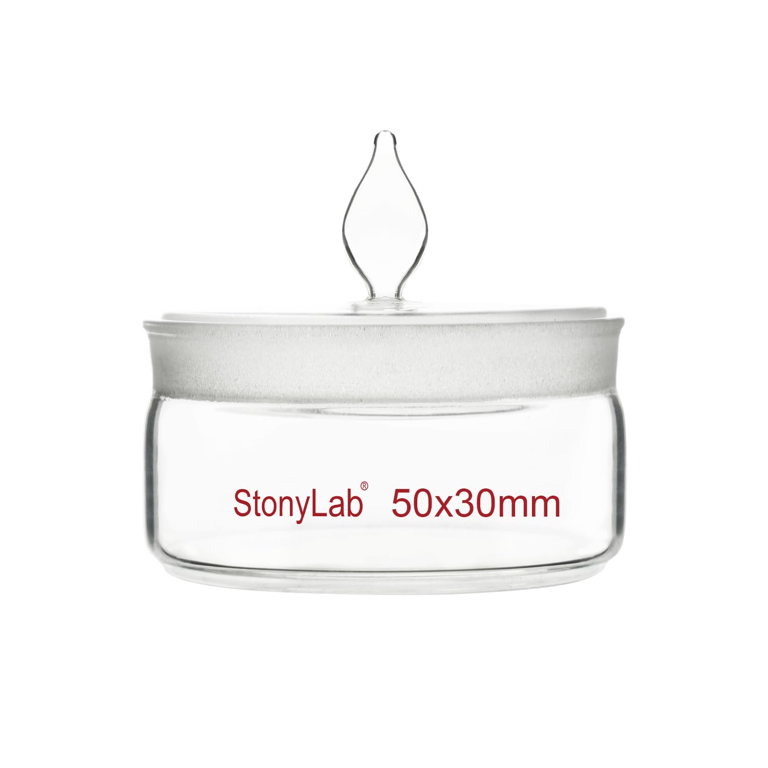 Stonylab Low Form Weighing Bottle, Borosilicate Glass Weighing Bottle With Ground Stopper For Lab Use, 50 Mm Diameter, 30 Mm Height