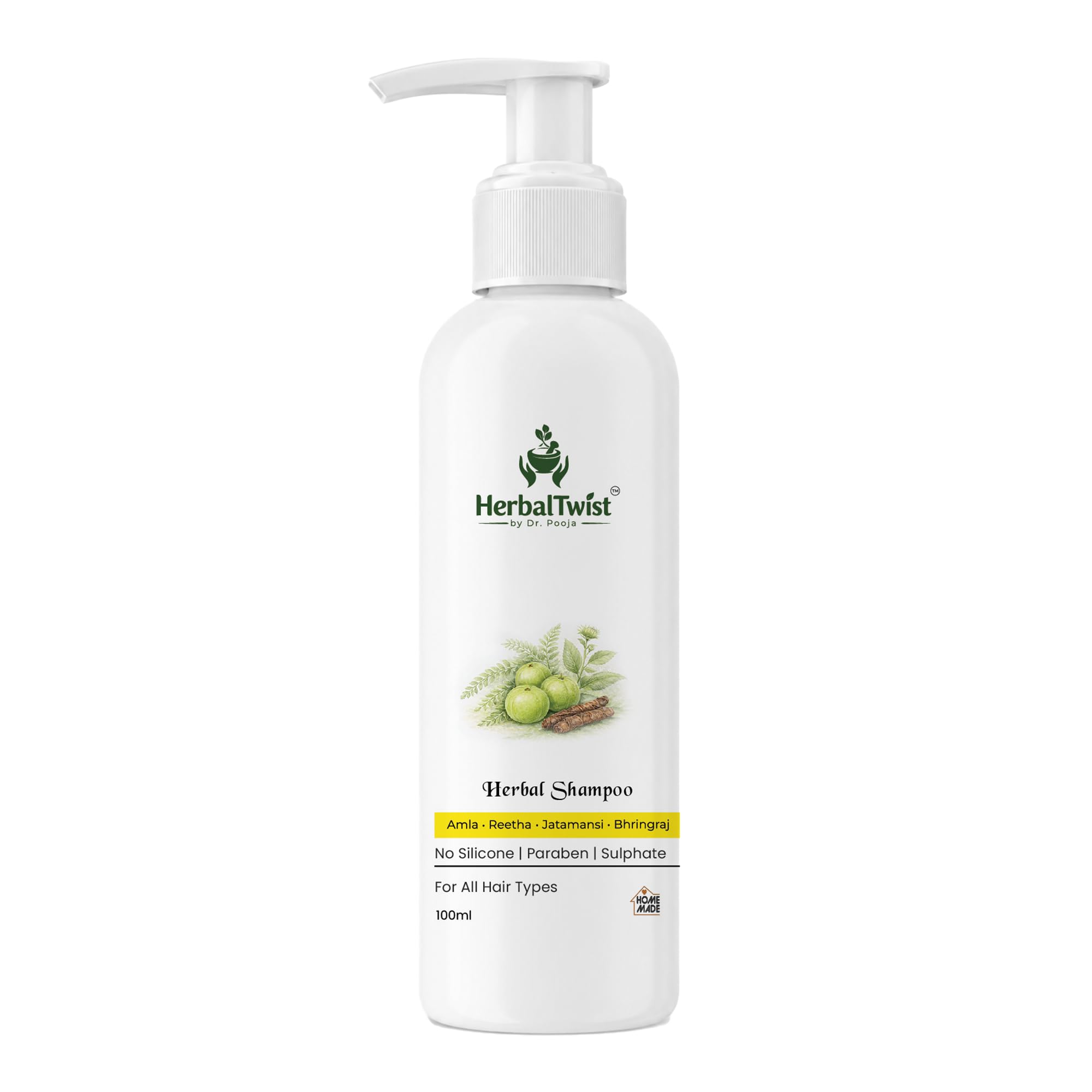 HerbalTwist By Dr.Pooja Anti Hair Fall & Hair Strengthening Shampoo with Deep Repair System | Bhringraj, Jatamansi, Rosemary | Enriched with D-Panthenol & Vitamin E(200ml)-image-25