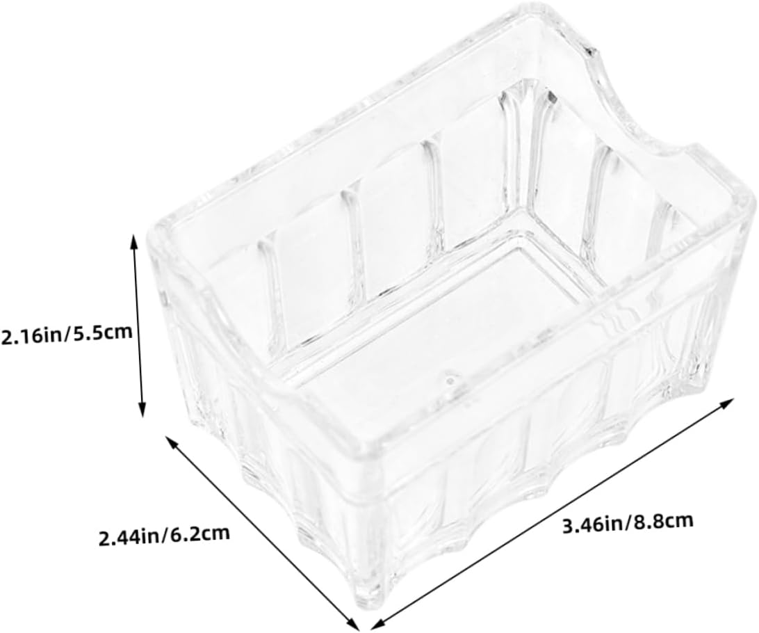MAGICLULU Transparent Acrylic Sugar Packet Holder and Tea Bag Organizer Clear Desktop Storage Box for Office and Home Space-saving Tea and Coffee Organizer with Stylish Modern Design