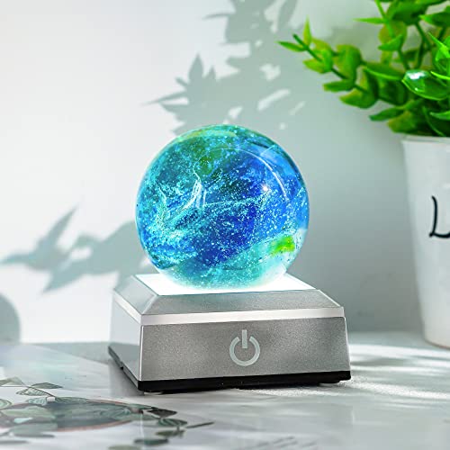 Image of ZEERSHEE Multicolor LED Light Base for Crystal Art Square Light Base for Acrylic 3D Glass Resin Art Color Show Stand Colorful Lighted Square Display Stand Battery /USB Power