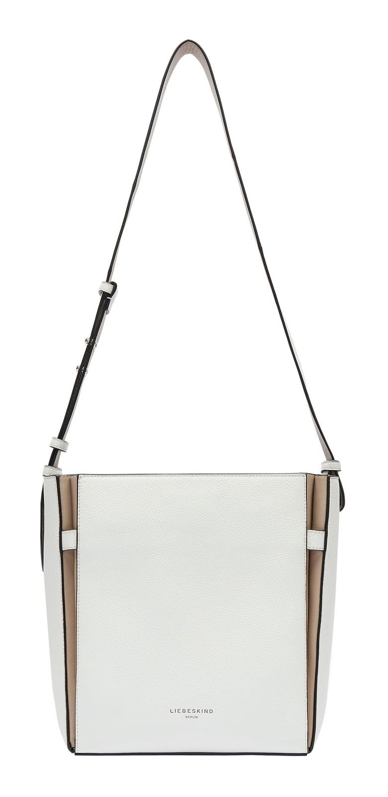 LIEBESKIND BERLIN Leather shoulder bag Hilla Small Pebble Hobo Bag Arctic creme-white
