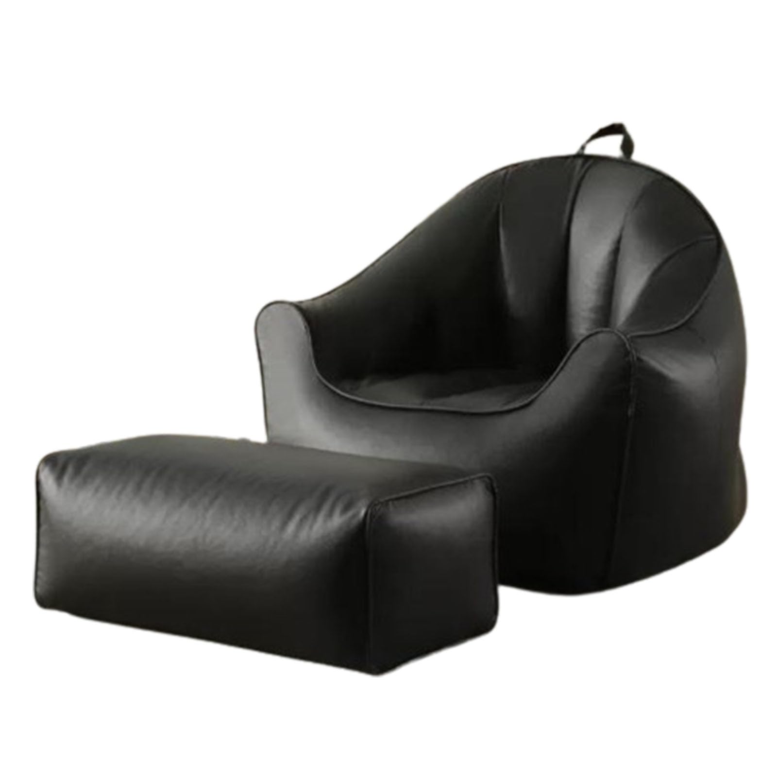 Dmuchana sofa Krzesło worek fasoli, Stołek podłogowy, można położyć się i spać Prosty salon Sypialnia Mały rozkładany fotel Pojedyncze krzesło balkonowe (C)