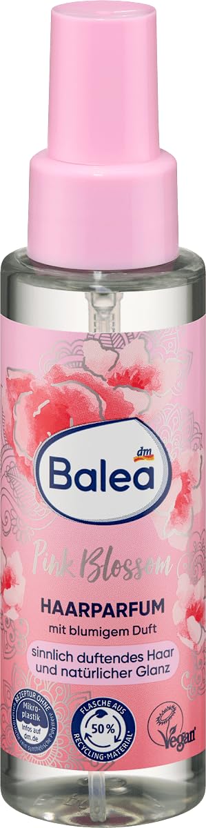 Balea 3er-Set Haarparfum: PINK BLOSSOM pudrig-blumiger Haarduft, verleiht dem Haar natürlichen Glanz ohne zu beschweren, 100 ml + HONOLULU VIBES tropischer Duft für jeden Haartyp, 2 x 100 ml (300 ml)