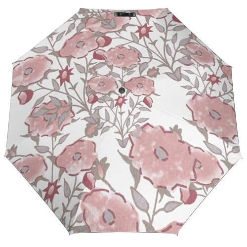Parapluie compact à fleurs jaunes portable facilement pliable pour voyage