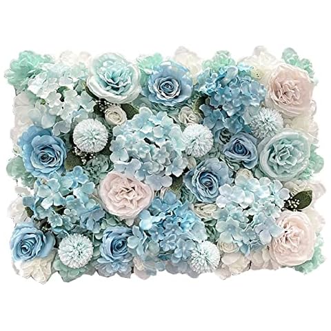 XEWNEGTZI Artificial Rose Flower Wall Panels Artificial Silk Wedding Decor Party Floral Deco For Weddings Party Arrangements,40×60cm(Size:30pcs) Cover