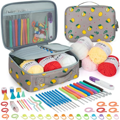 GMAK Crochet Kit for Beginners Adults Kids, 59 PCS...