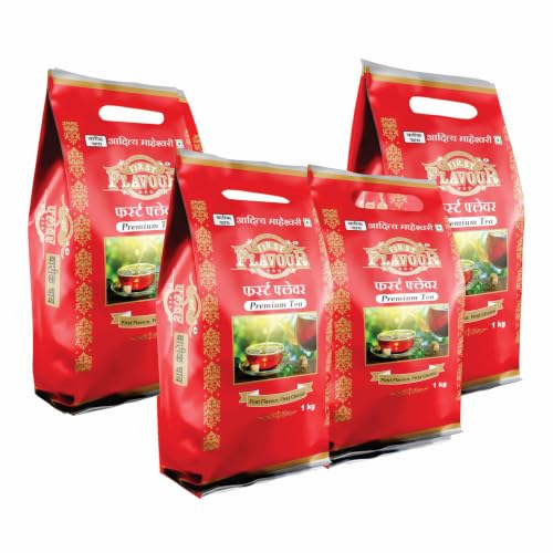 Image of First Flavour Premium CTC Dust Tea - 1Kg (Pack Of 4) | Strong Kadak Chai | Fresh Assam Tea | Rich Aroma & Taste | Strong blend | Refreshing | All Natural Ingredients | No preservatives