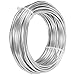 Produktbild Belle Vous Silberner Aluminium Draht zum Basteln (10m)  Flexibler & Biegsamer Draht 3mm  Draht für Ringe, Schmuck, DIY-Skulpturen, Skelettmodellierung, Kranzherstellung & Bonsai-Bäume