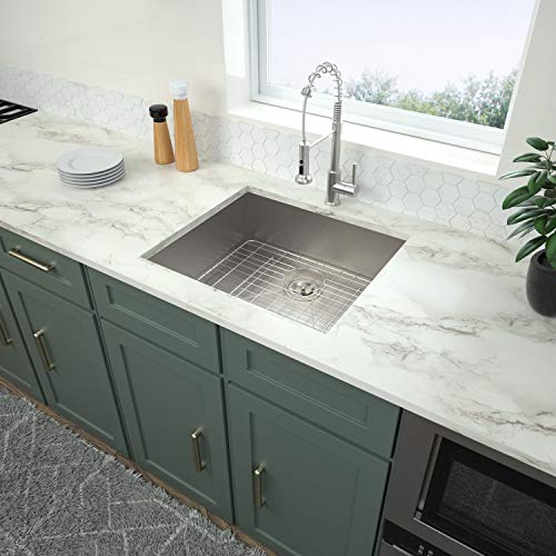 25 Bar Sink Undermount - Logmey Bar Prep Sink 18 Gauge Undermount Single Bowl Stainless Steel Kitchen Sink, 25X22 inch