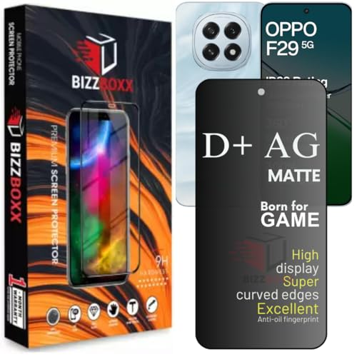 Image of Compatible With OPPO F29 5G D+ AG Matte Tempered Glass Screen Guard Protector Anti Fingerprint Gaming Special With Camera Cut (For OPPO F 29-6.7 Inch)- Pack of 1
