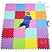 qqpp Tappeto Bambini Puzzle con Certificato CE in Morbido Gomma Eva | Tappeti da Gioco per Bambina | Tatami. 20 Pezzi (30 * 30 * 0.9cm), Arancione,Rosa,Giallo,Blu,Verde,Rosso,Porpora. QQC-BCEGHIKa20N