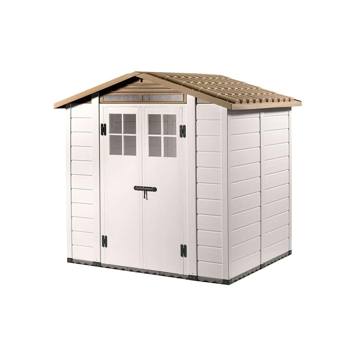 Gardiun Caseta de Resina Tuscany EVO 200 4 m² 220x181x216 cm Blanco/Beige