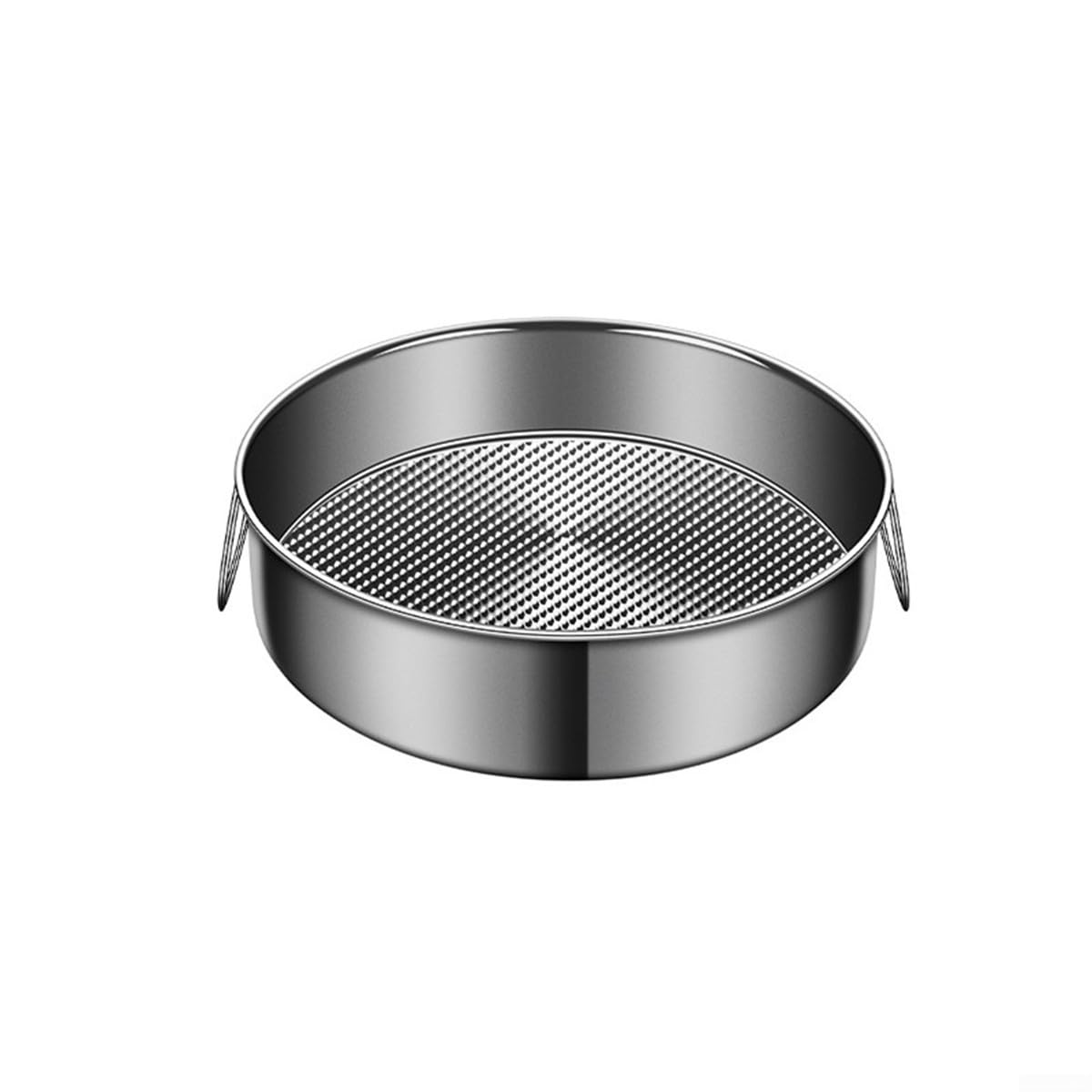 Teglia da Forno Rotonda in Acciaio Inox Antiaderente Teglia per Cottura a Vapore 24-32 cm da Cucina (24 cm)