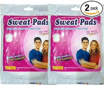 Top Select Clear Breathable and Deodorizing Underarm Sweat Pads (Pack of 2)