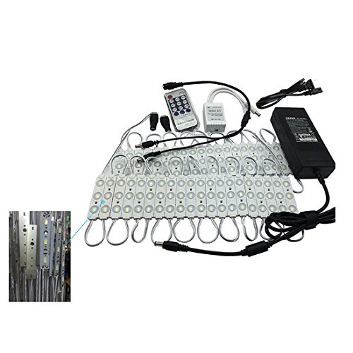 Black Friday Sale 2022 21Feet 12v Storefront Led Lights, Dimmable 5730 3 LED Module with LED Controller and 12v Power Supply, Pure White(Alluminum PCB,Waterproof)