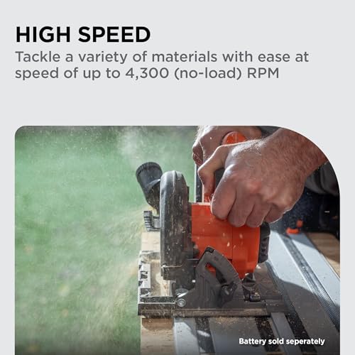 Image of BLACK+DECKER 20V MAX POWERCONNECT Brushless Cordless Circular Saw for Wood, 6 1 /2 In. (165mm), Includes 24T Circular Saw Blade, 4300 RPM, 50 Degree Bevel, Tool Only (BLCS78B)