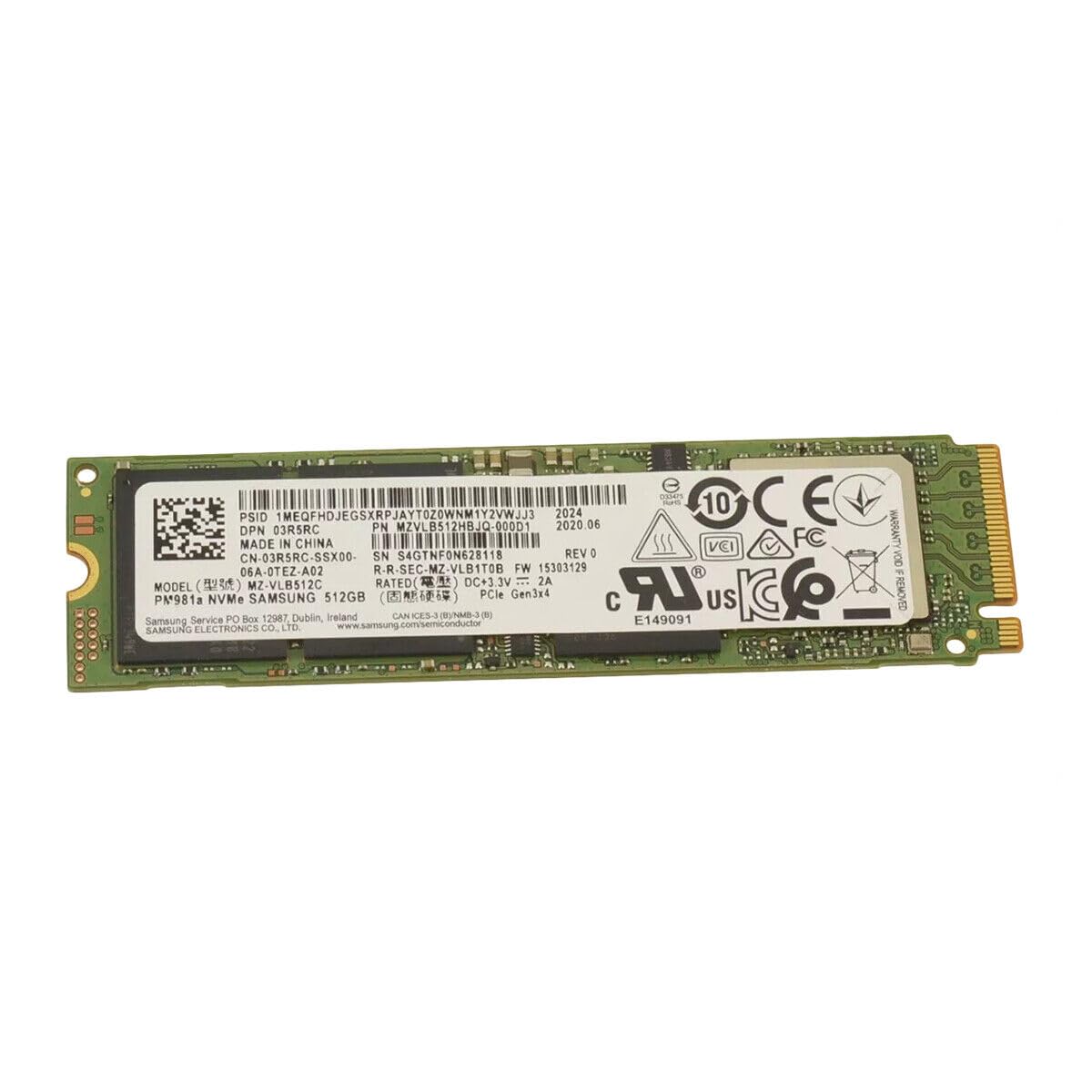 Dell 512GB M.2 PCIe SSD Höhe 2,38 mm