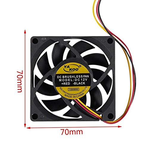 ELECTROPRIME 70x70mm 12V 3-Pin PC 