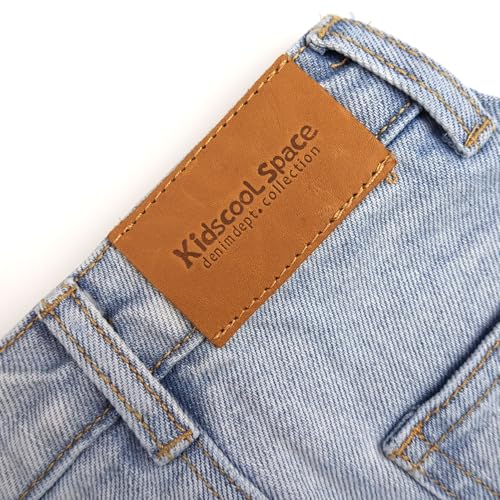 KIDSCOOL SPACE Baby & Little Girls Summer Denim Skirt,Raw Edge Fashion Jeans Short Dress4