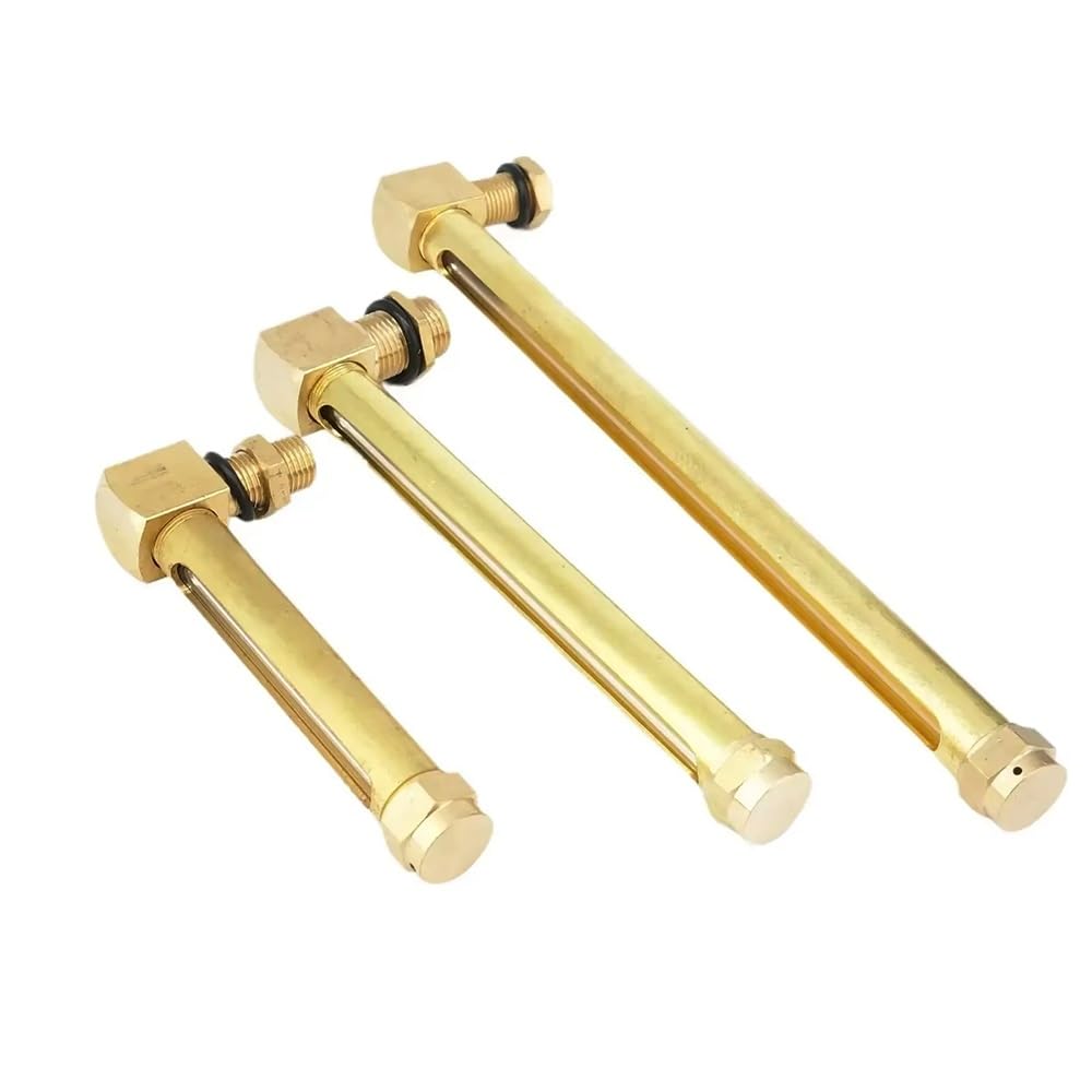1PC Doppel-Fenster L-Form Messing Schauglas Gauge for Öl und Flüssigkeit Niveau Überwachung-Hochtemperatur beständig,(400mm 1/2")