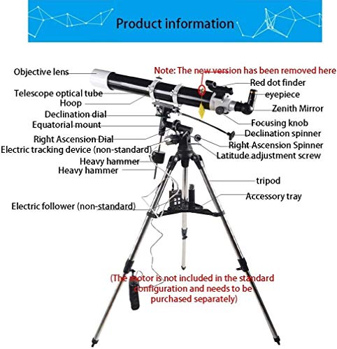 SEESEE.U Teleskop für Erwachsene Astronomie Anfänger 900 mm Brennweite Reiseskop Astronomie-Teleskope mit verstellbarem… – Bild 3