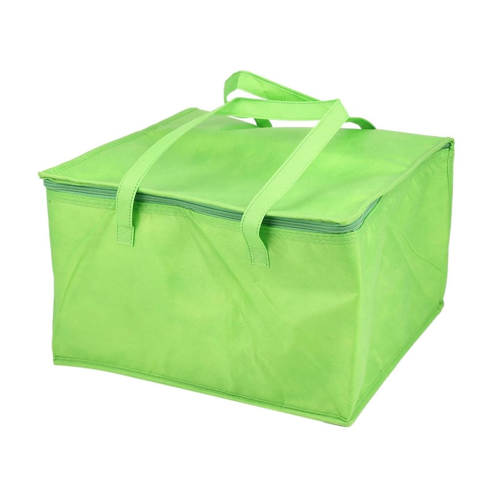 10X Pliable Grand Glacière Sac Portable Gâteau Alimentaire Sac Isolé Feuille D'Aluminium Boîte Thermique ÉTanche Pack de Glace Boîte à Lunch Boîte de Livraison Sac Vert